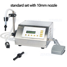 Load image into Gallery viewer, ZONESUN 5-3500ml Water Softdrink Liquid Filling Machine Digital Control GFK160 Water Oil Perfume Milk Small Bottle Filler