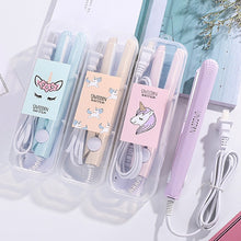 Load image into Gallery viewer, 2019 New Mini Hair Straightener Flat Iron Curling Hair Beard Straightener Comb Hair Crimper Curling Iron Hair Straightener Brush