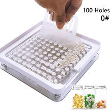 Load image into Gallery viewer, YTK 100 Holes Manual Capsule Filling Machine Manual Encapsulator Capsule Filling Board #000 #00 #0